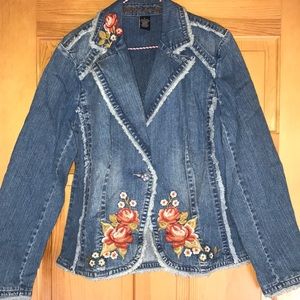 Embroidered Denim Jean Jacket